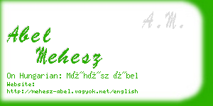 abel mehesz business card
